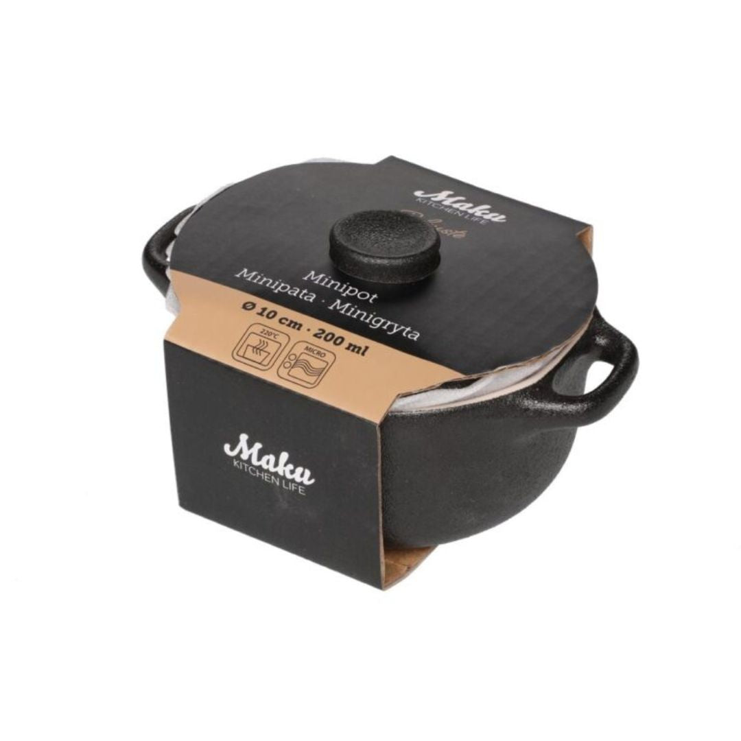 Maku -  Robust mini gryde keramik m/låg