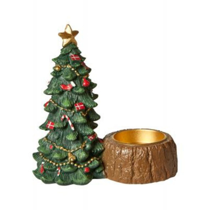 Lysestage - juletræ med stub 15,5 cm