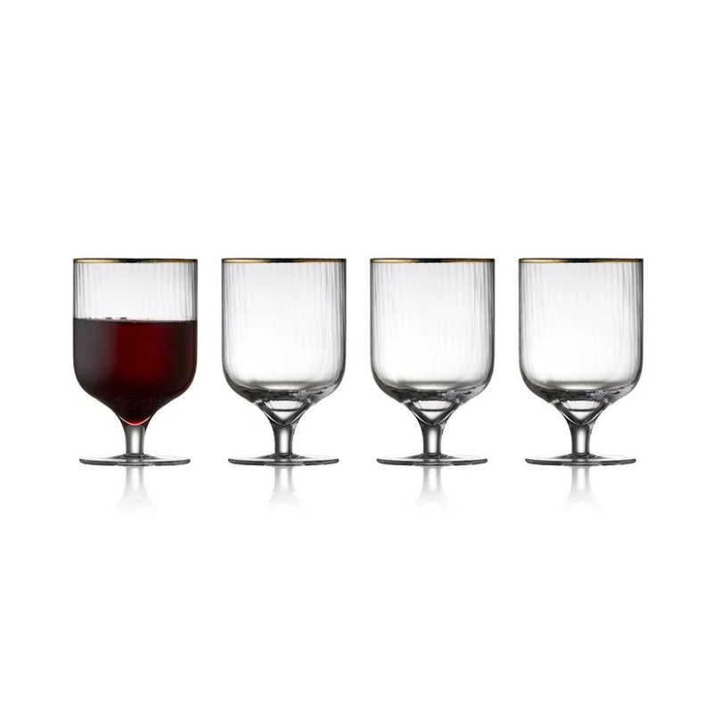 Lyngby glas - Palermo Vinglas Gold 30 cl 4 stk