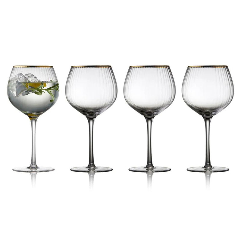 Lyngby-Glas – Palermo Gin &amp; Tonic Glas Gold 65 cl 4 Stück 