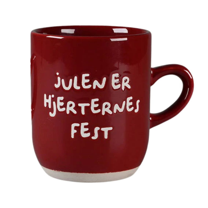 Det gamle apotek - Krus 30 cl. rød - Julen er hjerternes fest