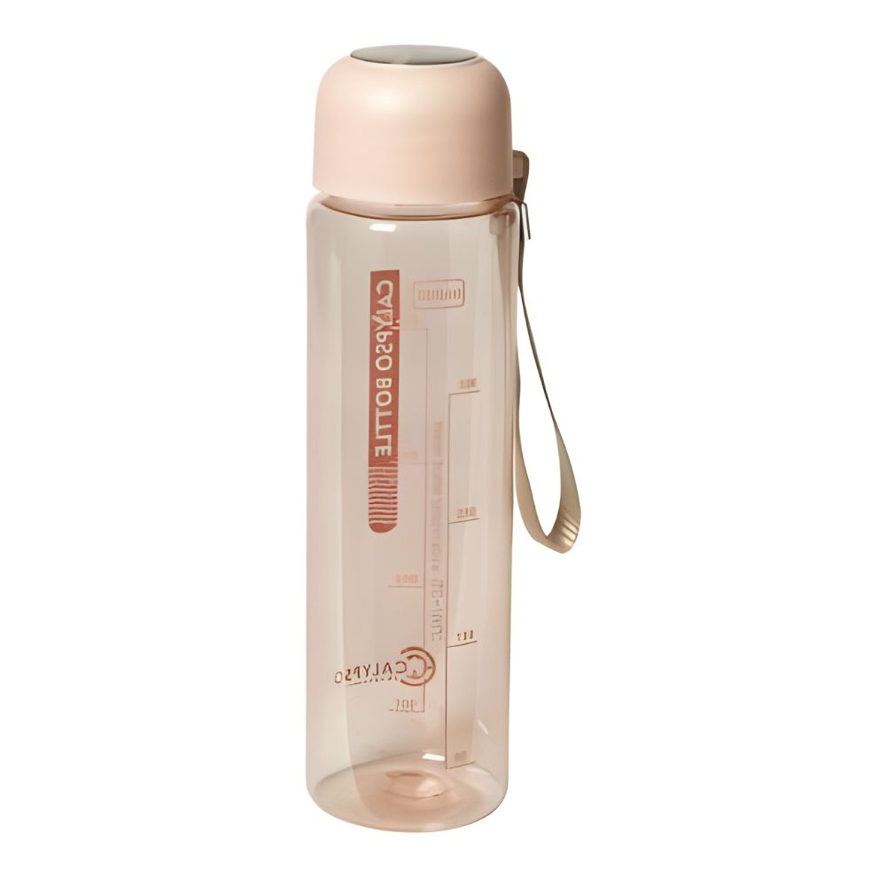 Dryckesflaska 600 ml. PETG klar/rosa