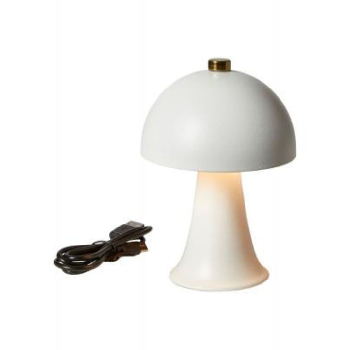 Lampe med LED touch - genopladelig - hvid