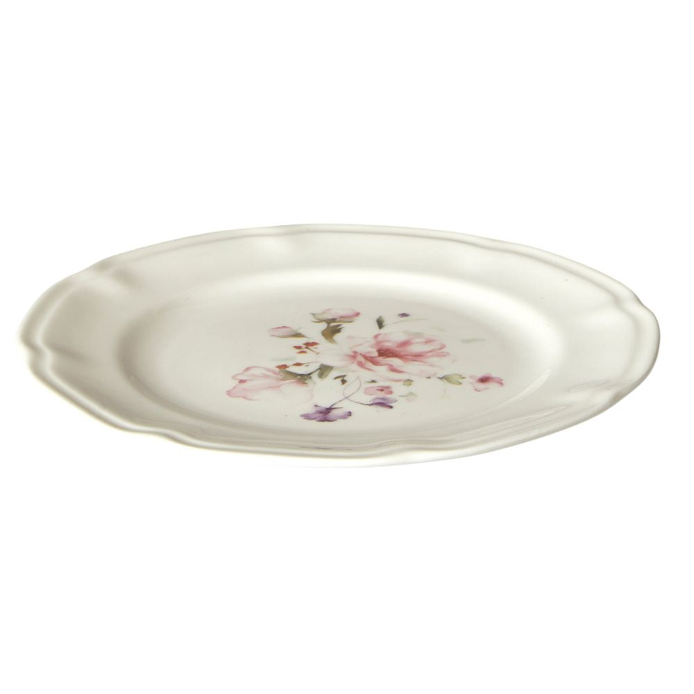 Tallerken Flora Ø20 cm benporcelæn rosa