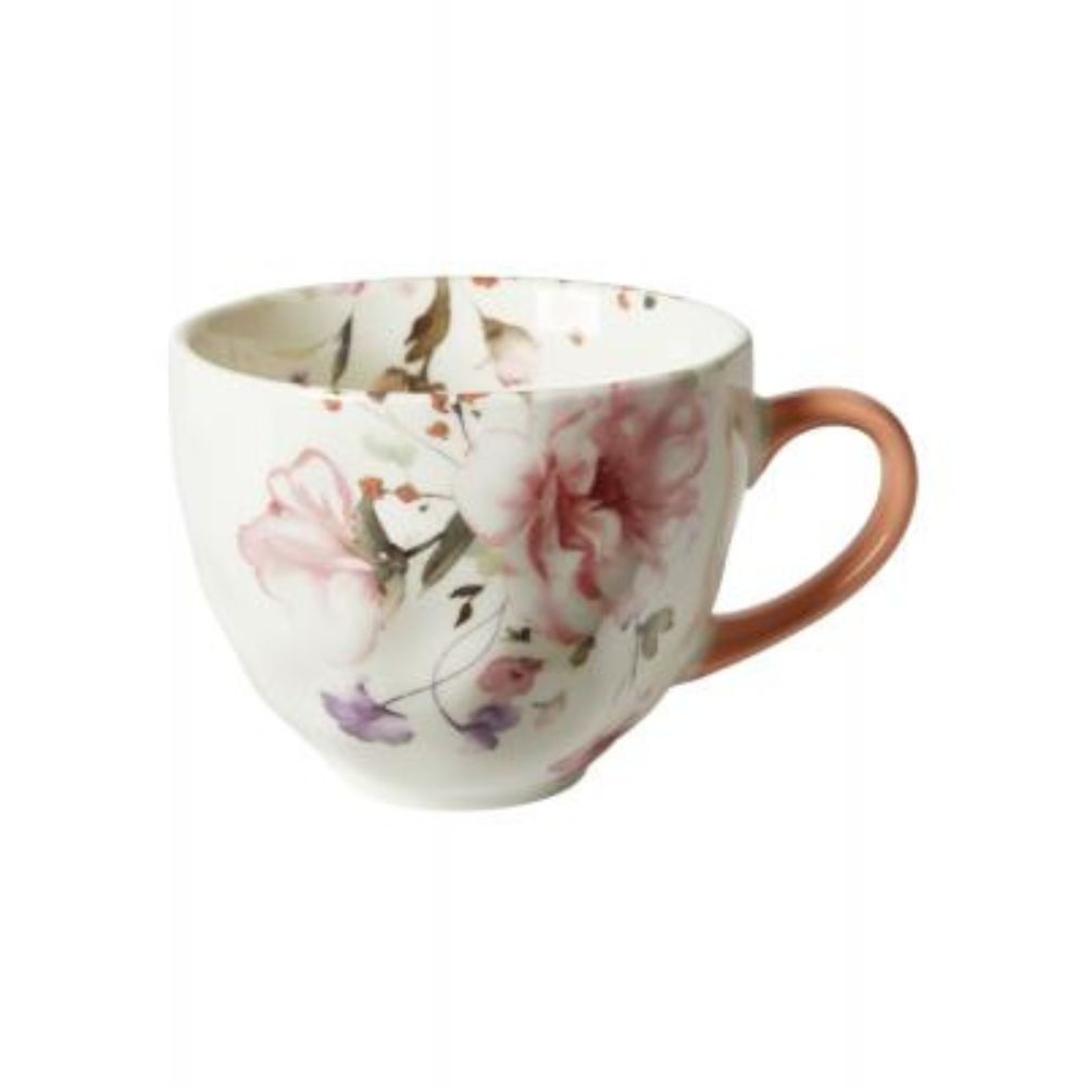 Krus Flora 48 cl. benporcelæn rosa