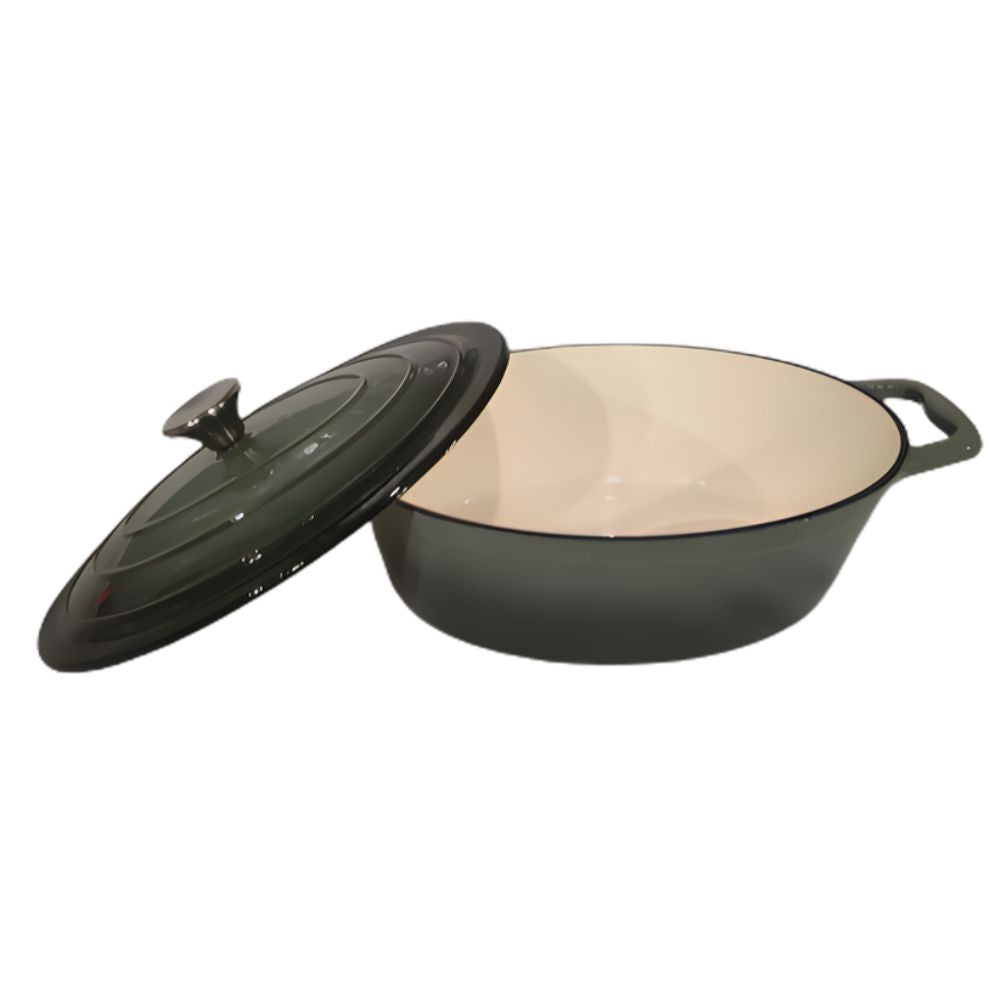 Alpina - Gryde 33 cm støbejern grøn