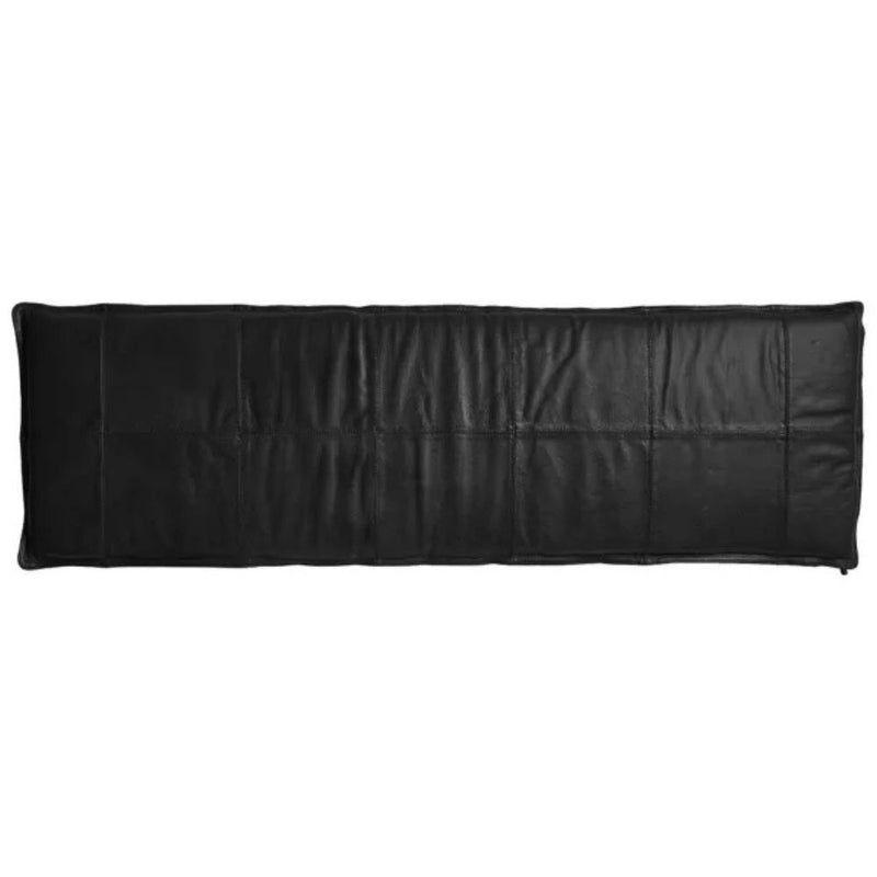 Sædehynde til bænk - 120 x 35 cm bøffel læder sort