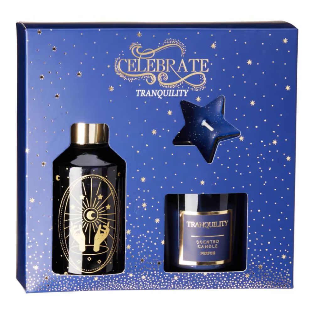 Gavesæt med duftpinde og duftlys - ass. design