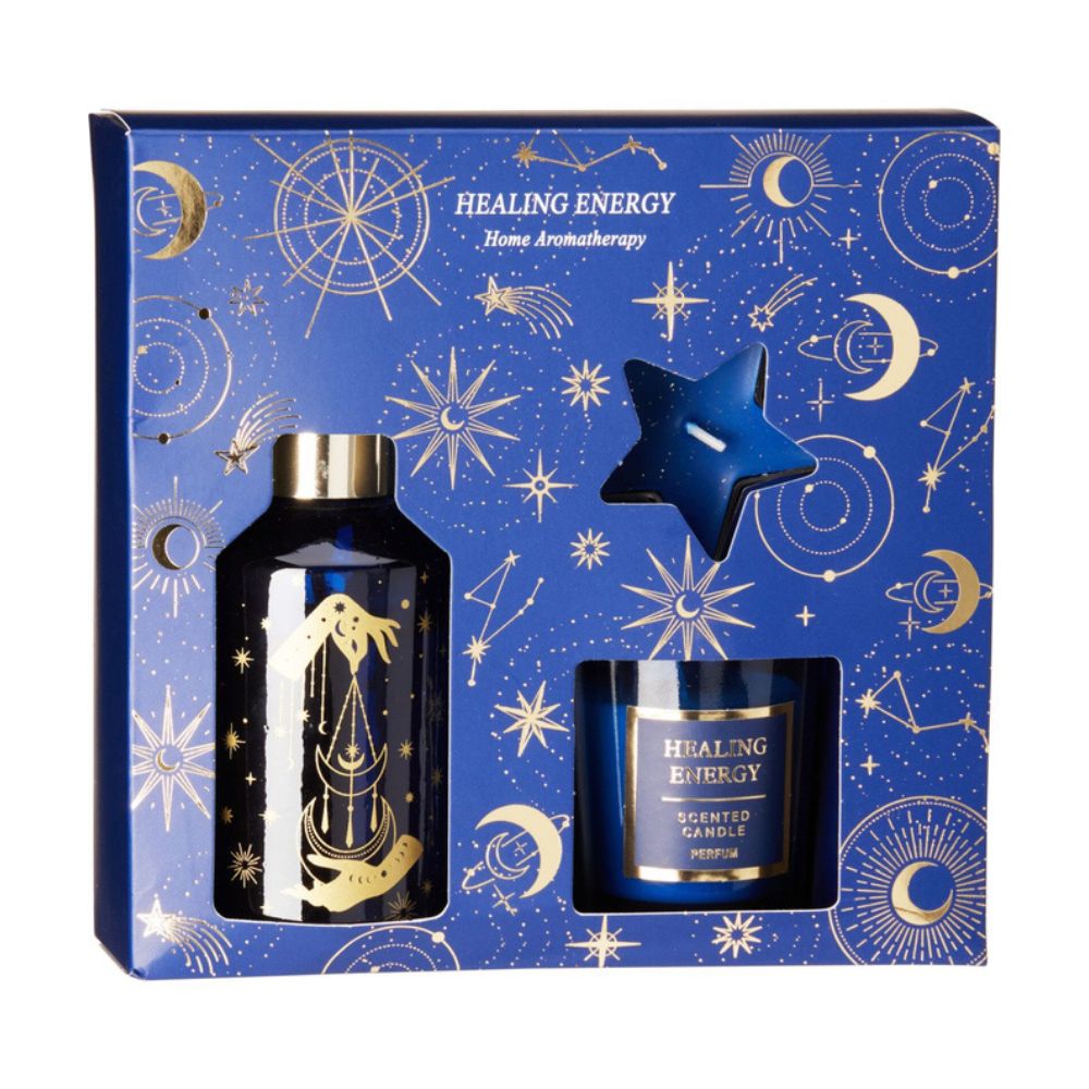 Gavesæt med duftpinde og duftlys - ass. design