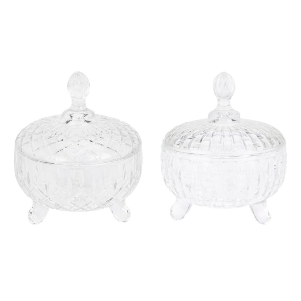 Glas krukke med låg 1 stk. - 200 ml - assorteret mønster