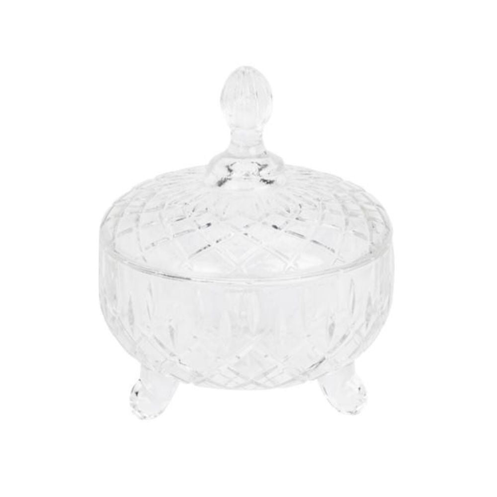 Glas krukke med låg 1 stk. - 200 ml - assorteret mønster