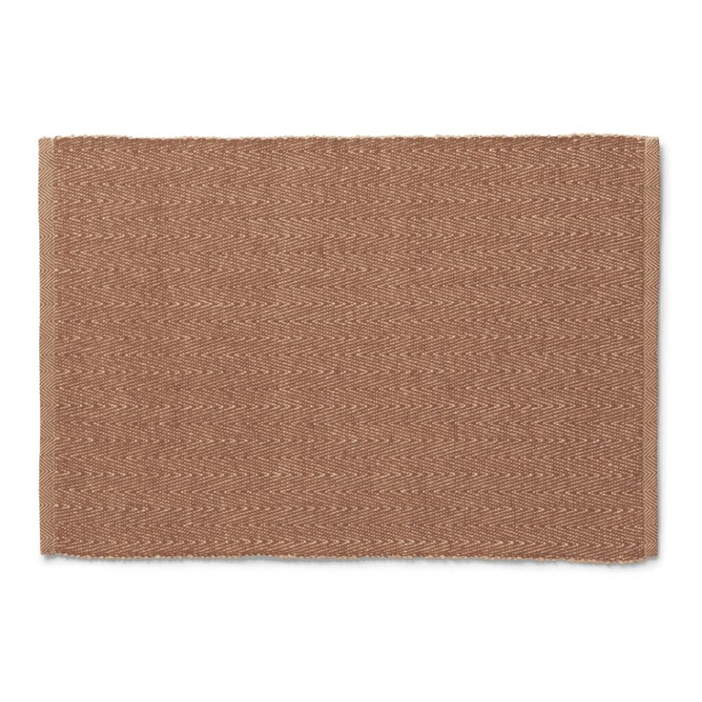 Lyngby porcelæn - Herringbone Dækkeserviet 43x30 cm brun