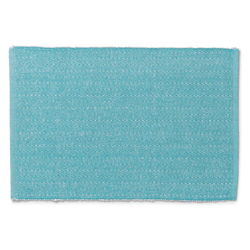 Lyngby porcelæn - Herringbone Dækkeserviet 43x30 cm turkis