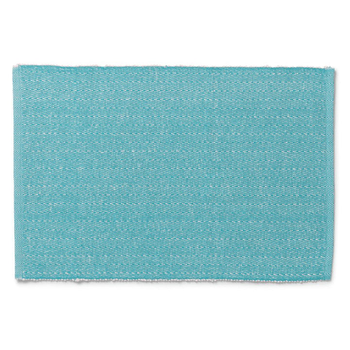 Lyngby porcelæn - Herringbone Dækkeserviet 43x30 cm turkis