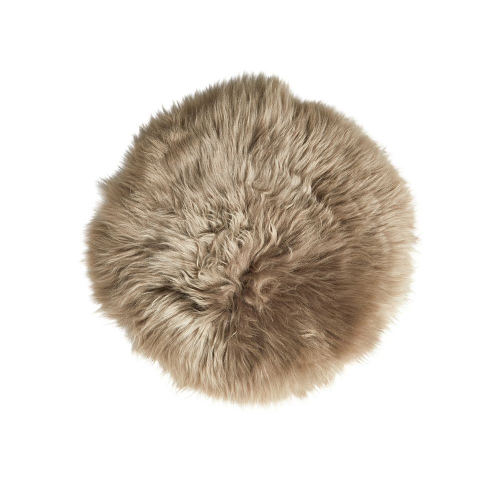 Sædeskind Ø 34 cm New Zealand mokka lux