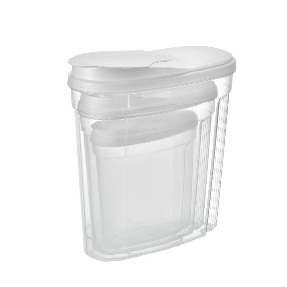 Daily opbevaringsdåser 6 dele - med hvidt låg