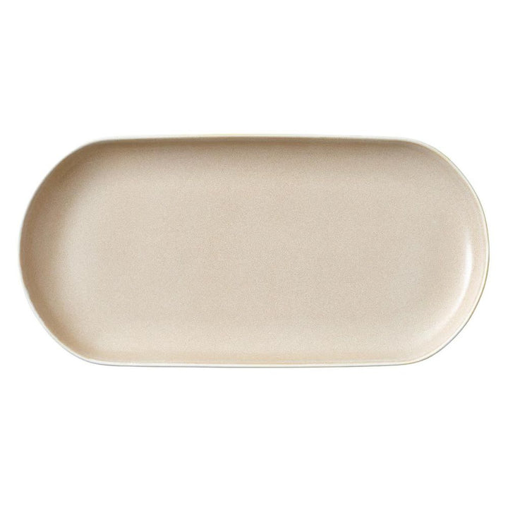 Studio Round - Serveringsfad North 38 x 19 cm Matte white/Matte sand