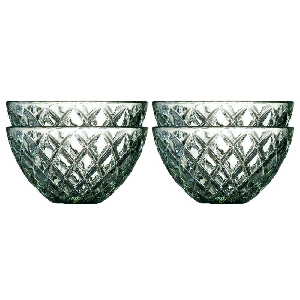 Lyngby - Glass Sorrento Skål Dia 12 cm 4 st. Grön