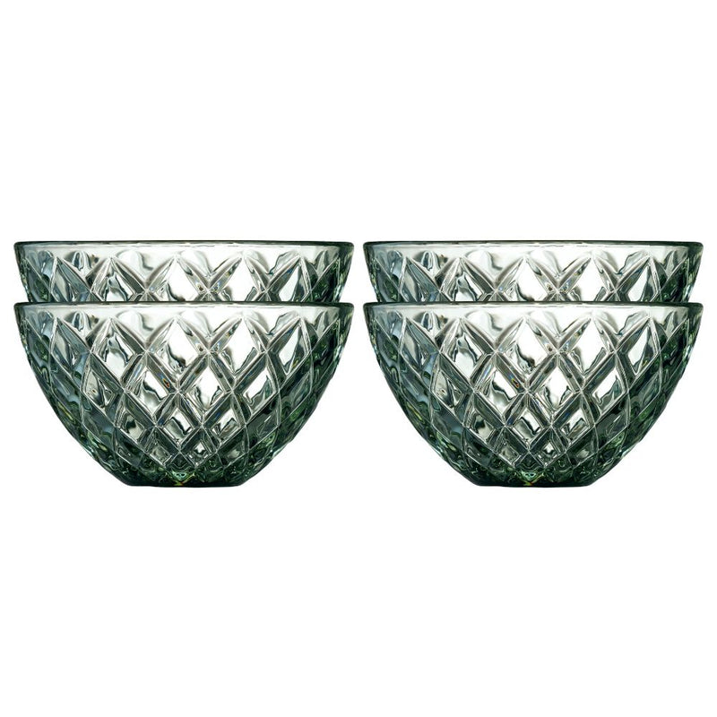 Lyngby – Glasschale „Sorrento“, Durchmesser 12 cm, 4 Stück, Grün