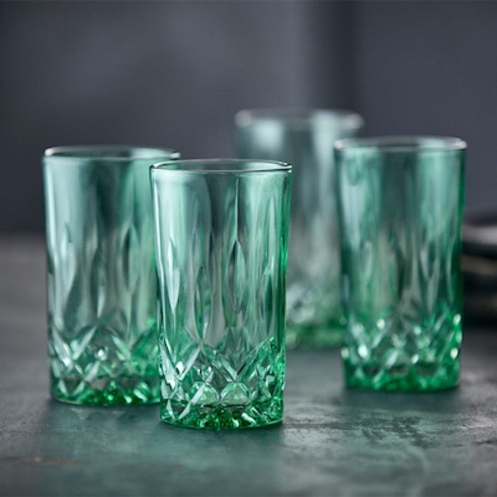 Lyngby Glas - Sorrento Highball 38 cl 4 st. Grön