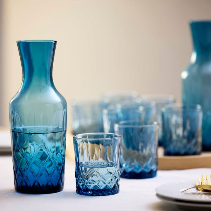 Lyngby Glas - Sorrento Vattenkaraff 1 liter Blå