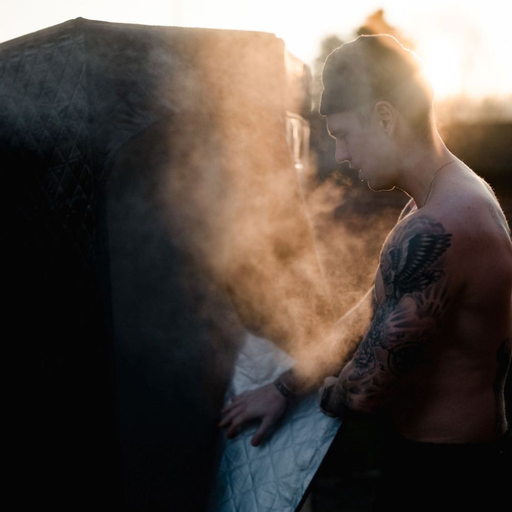 Dampsauna sort 90x90x180 cm