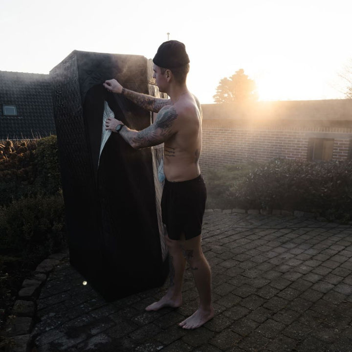 Dampsauna sort 90x90x180 cm