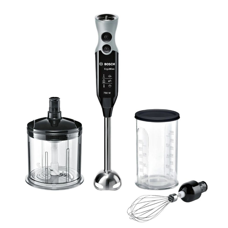 Bosch - Stavmixer 750W m/hackare och visp, stålstav