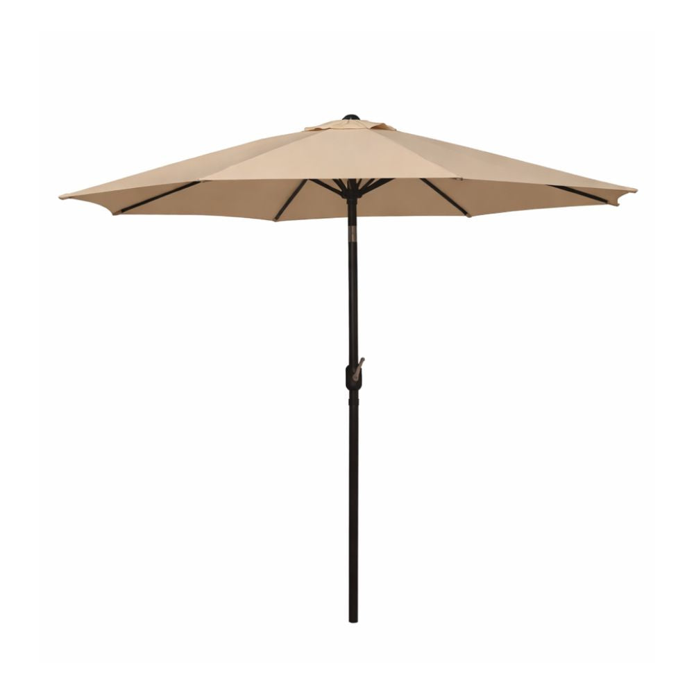Madrid parasol alu Ø 2 m med tilt og hejs cappucino