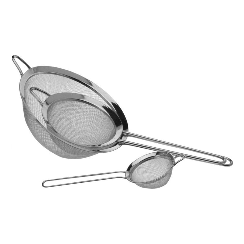 Siebset aus 3 Edelstahl 