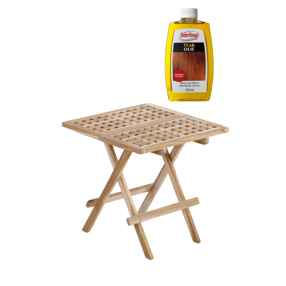 Dacore - Bord ristklap 50x50 cm grade C teak + teakolie