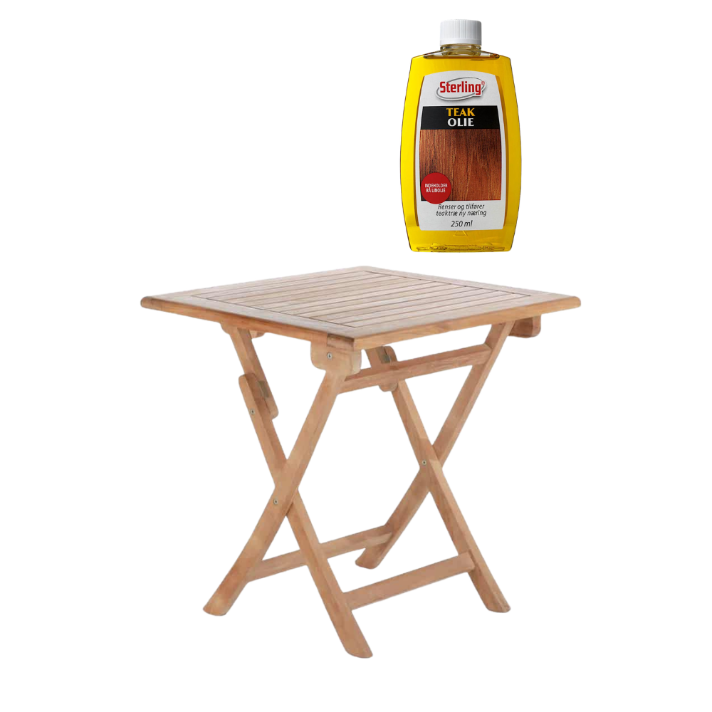 Dacore - Bord cafe 70x70 cm grade C teak + teakolie