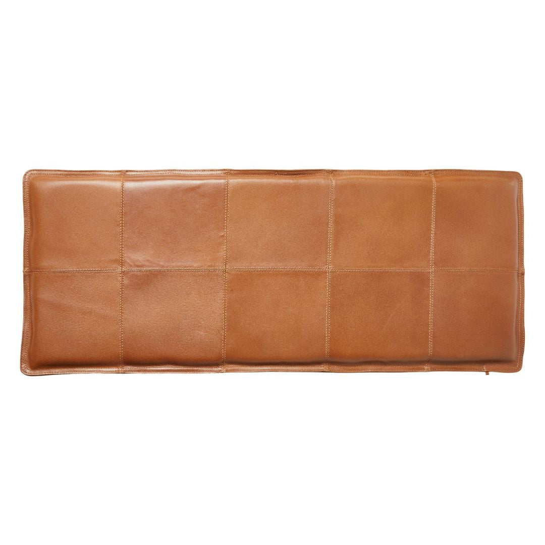 Sittdyna bänk 90x35cm buffelläder cognac