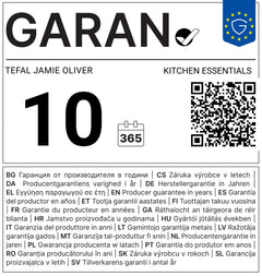 GARAN – Tefal Jamie Oliver Kitchen Essentials: 10 års producentgaranti