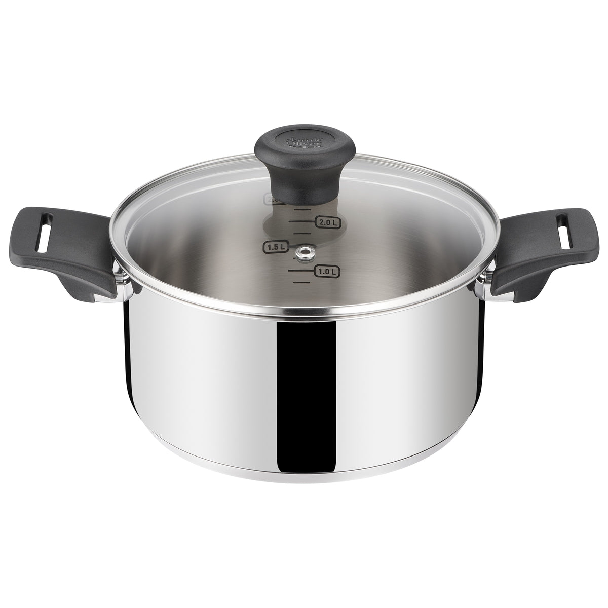 Jamie Oliver - Everyday Kitchen Rostfritt stålkastrull 3,1 L/20 cm med glaslock 