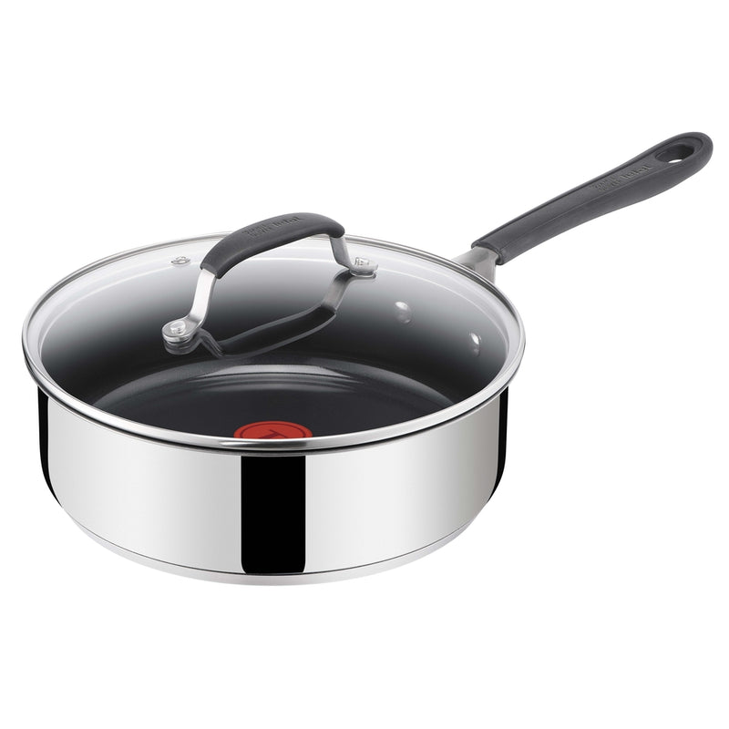 Jamie Oliver Quick &amp; Easy Edelstahl-Keramik-Bratpfanne 24 cm mit Deckel 