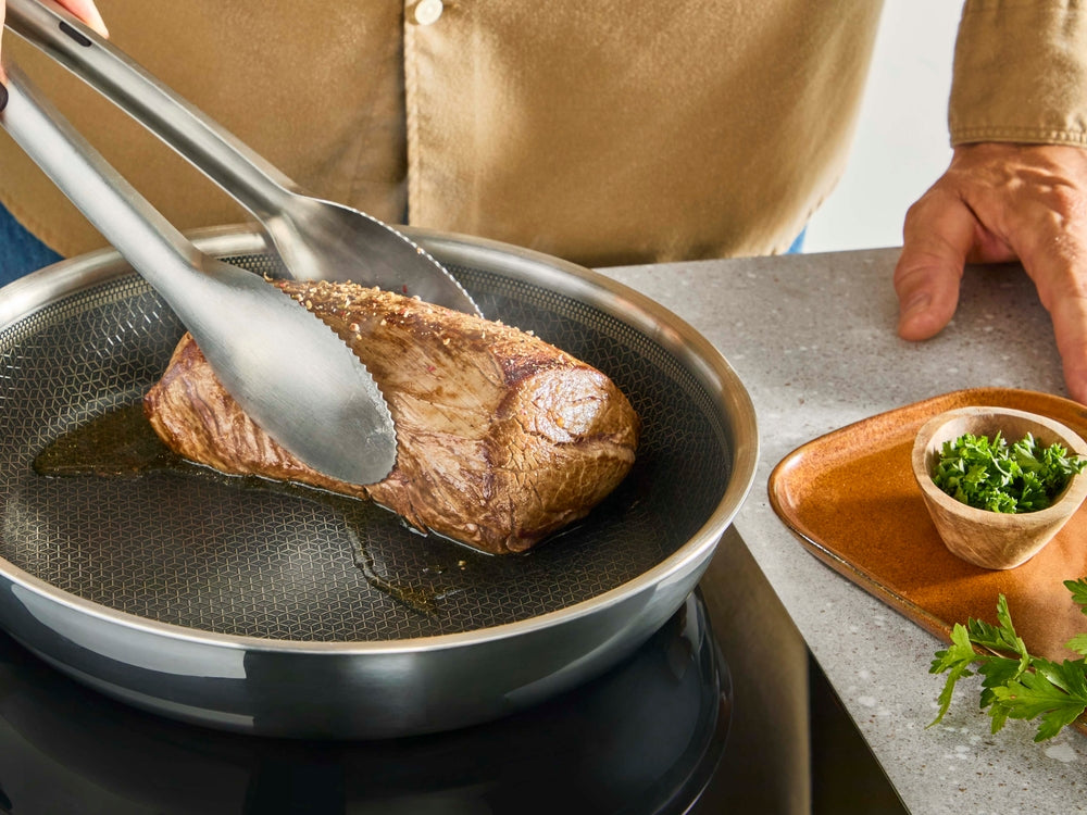 Tefal Emotion Plus Power - Stegepande 24 cm - SS Tri-Ply mesh PFTE