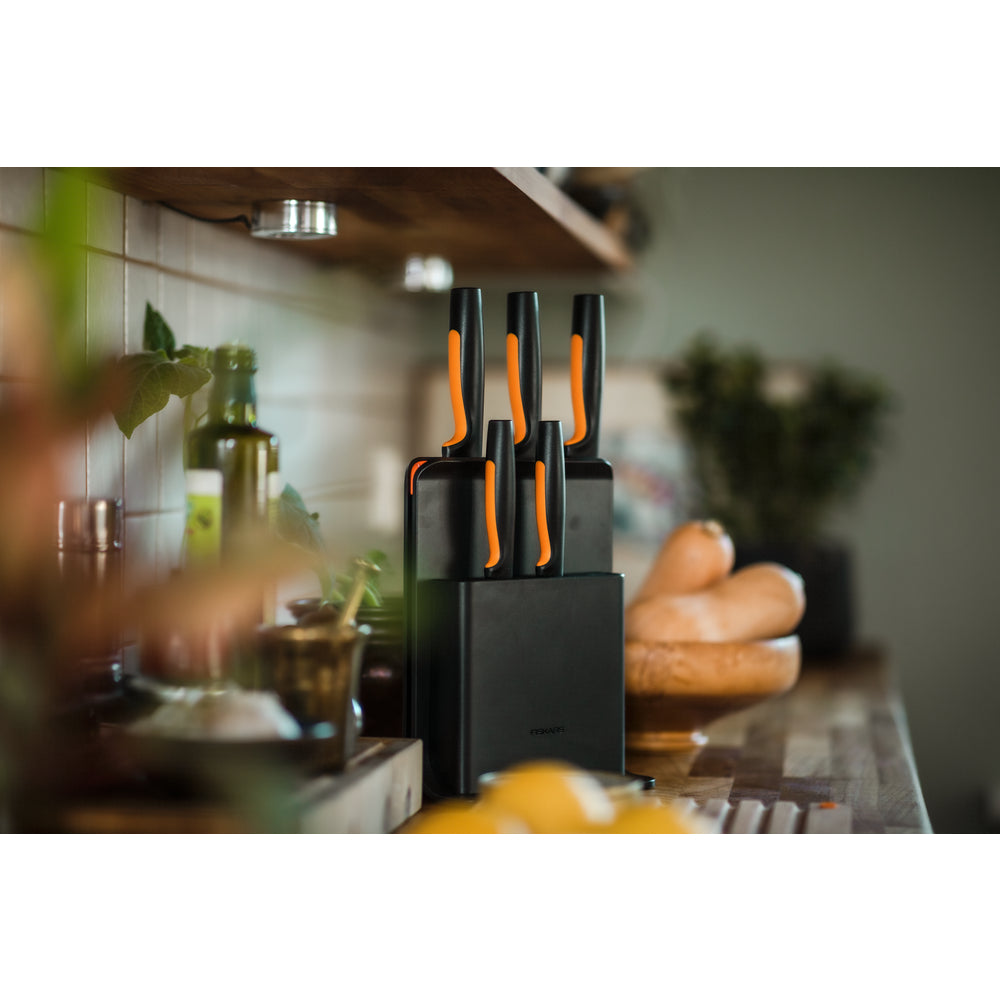 Fiskars - Functional Form - Knivställ med 5 knivar - Svart