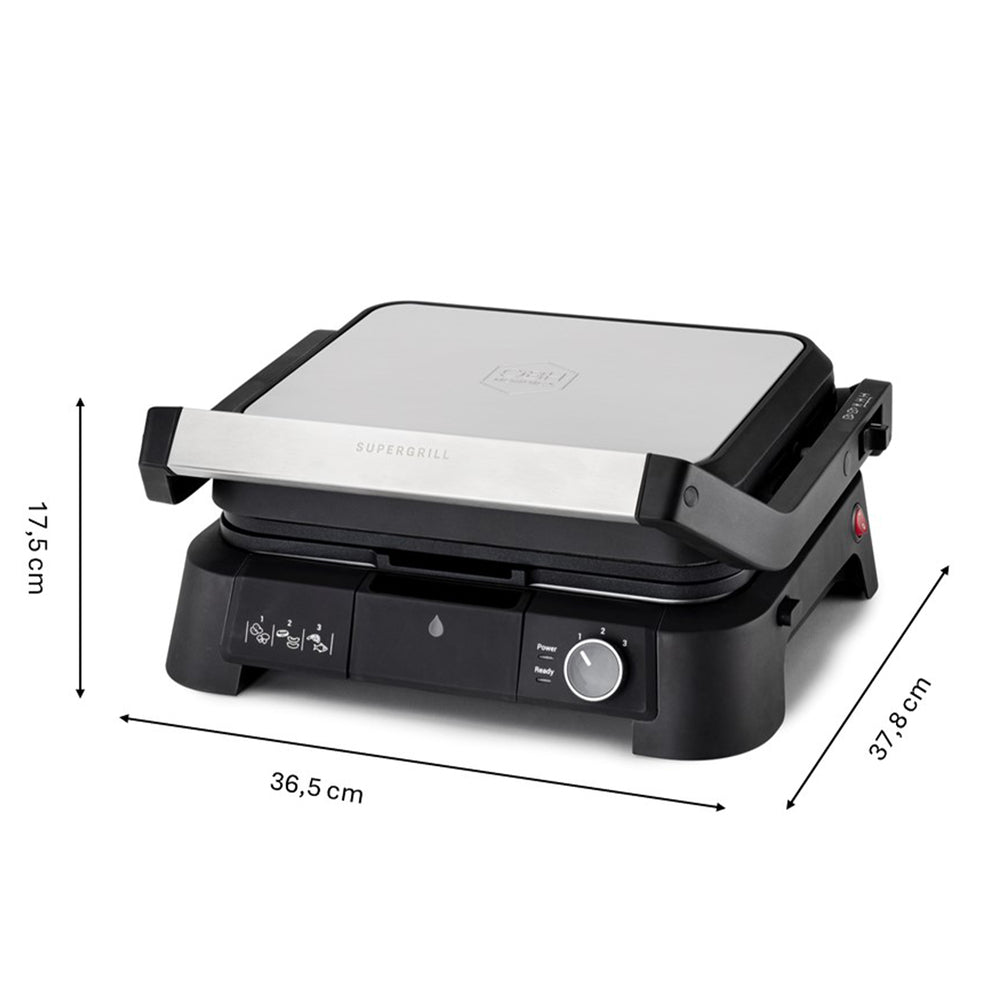 OBH Nordica - SuperGrill kontaktgrill 3-i-1 rustfrit stål