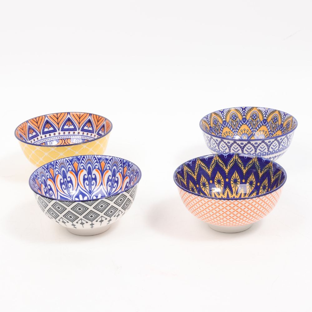 Conzept - Keramisk skål med mönster Ø12x6 cm blandade mönster