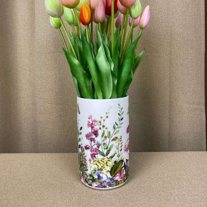 Vas i porslin - Flora - Mellan