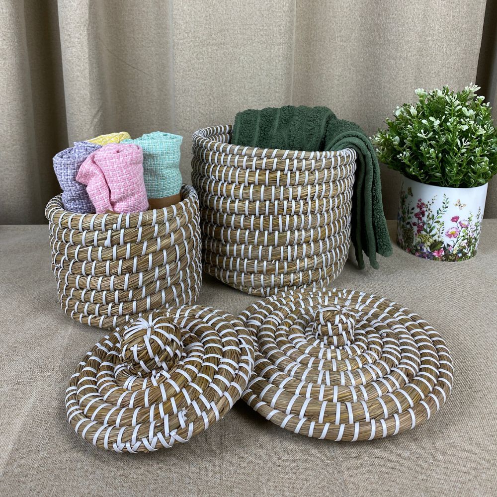 Kurvesæt med låg 2 stk - kans grass
