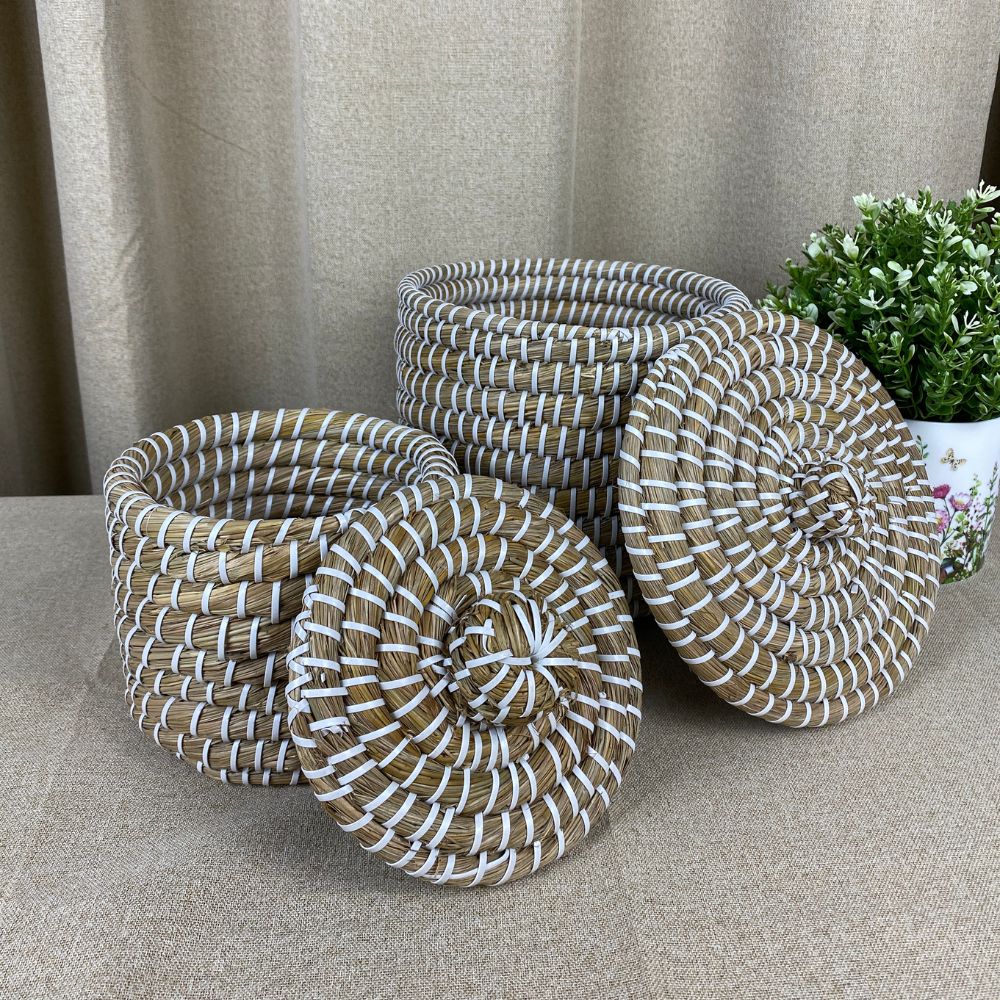 Kurvesæt med låg 2 stk - kans grass