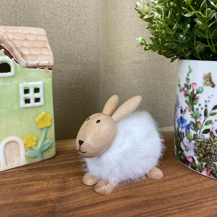 Kanin med blød pels Lille - H8 cm