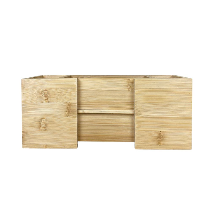 Bestikkasse justerbar -  i bambus - 18/27x10x12 cm