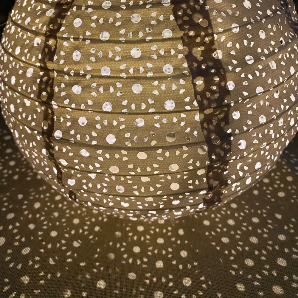 Solar lanternelampe Ø25 cm sand