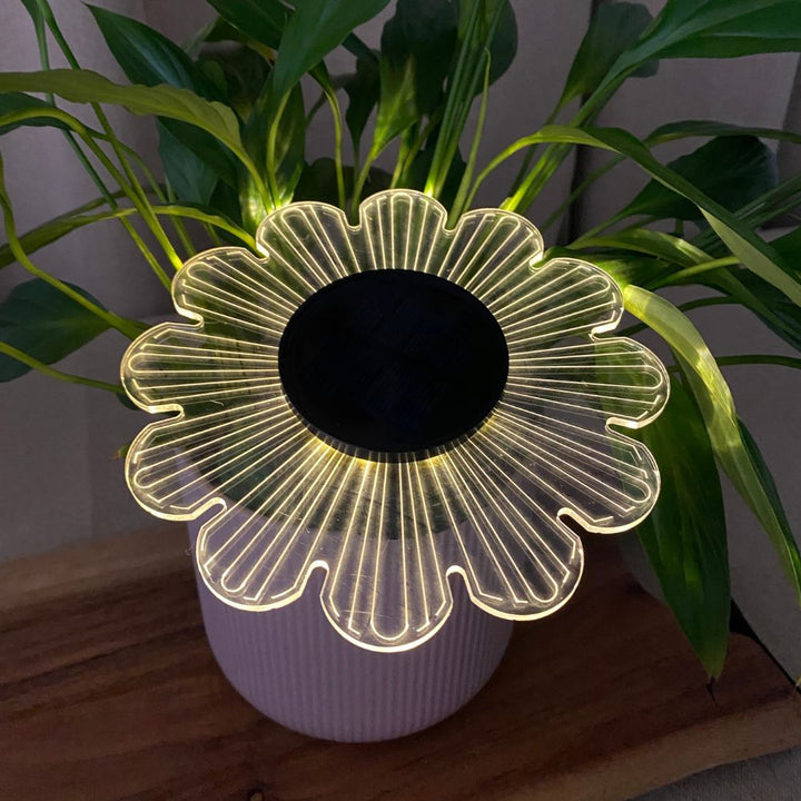 Conzept - Solar lampe til væg eller jord Ø15x2,8x14 cm 12 LED