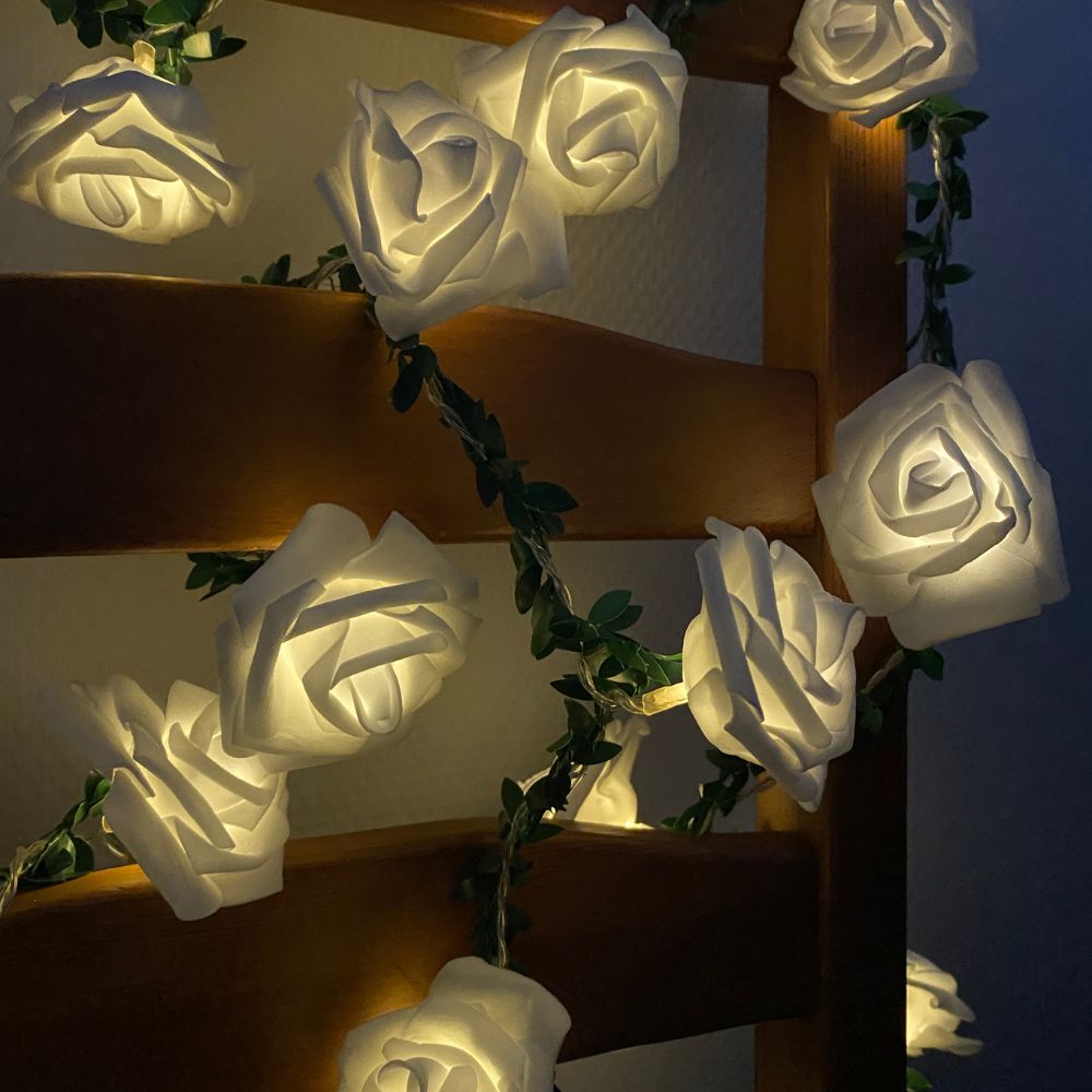 Conzept - Solar lyskæde med roser 20 stk.