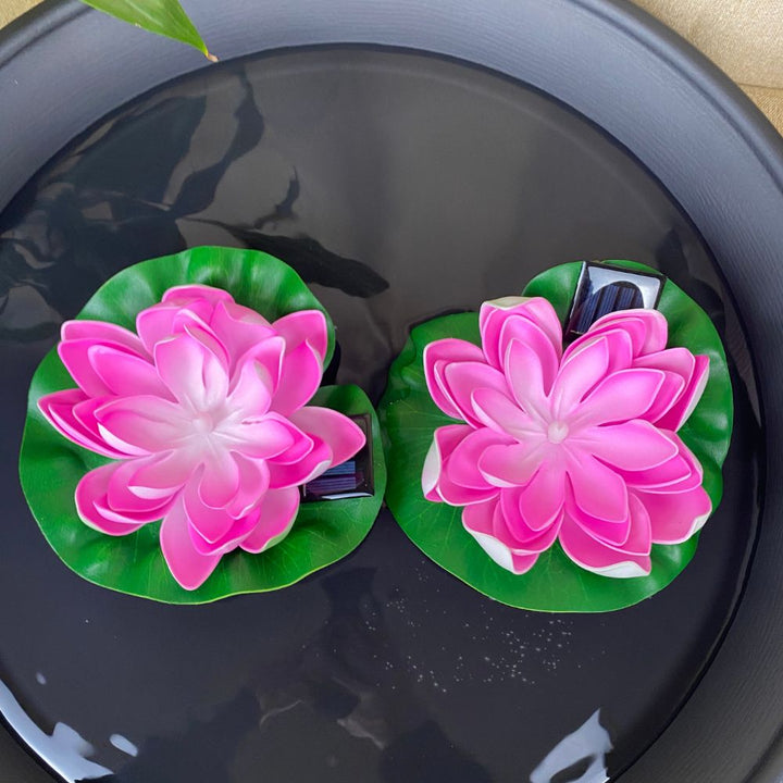 Conzept - Solar lotusblomst Ø17 cm pink 2 stk.