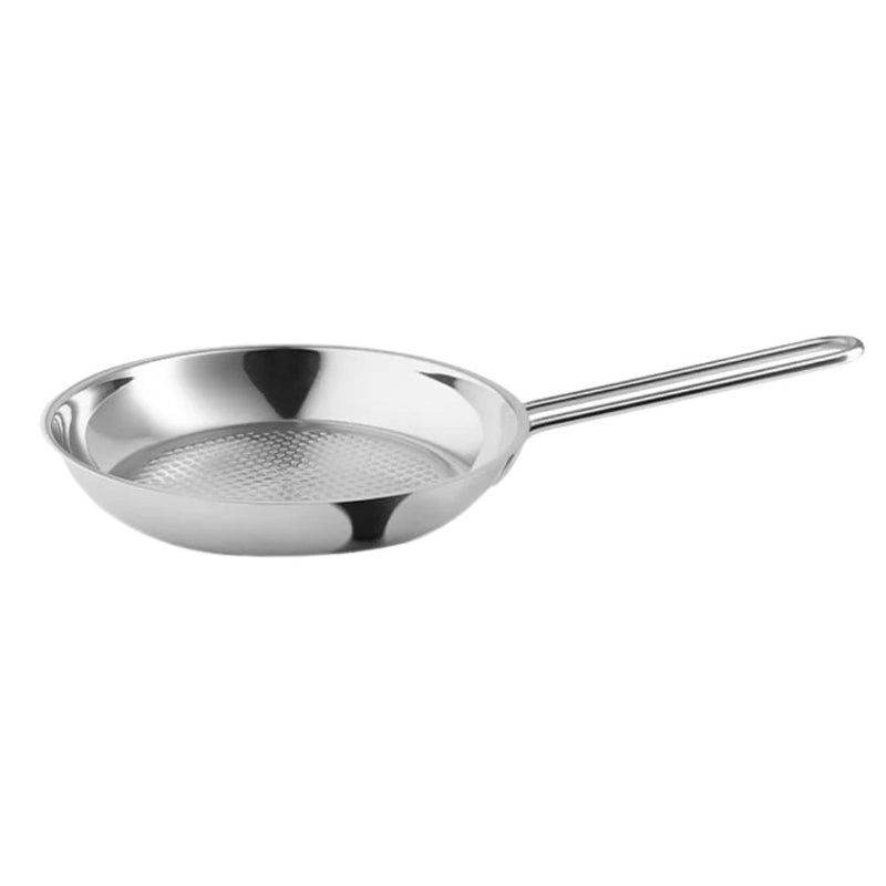 Eva Trio - Bratpfanne 24 cm - Edelstahl ohne Beschichtung Wabenmuster